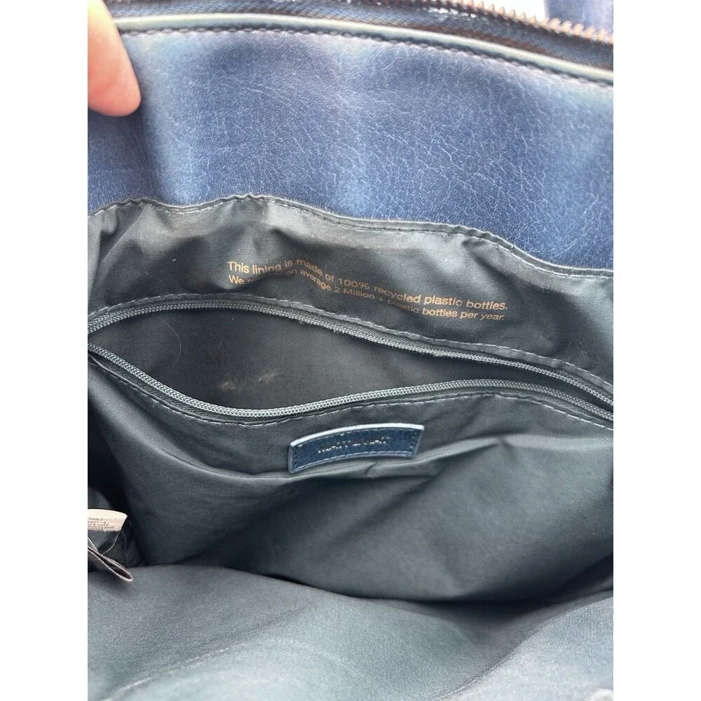 Mat And Nat Vegan Leather Backpack Blue WORN SEE PICS